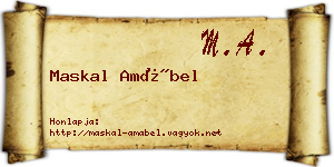 Maskal Amábel névjegykártya